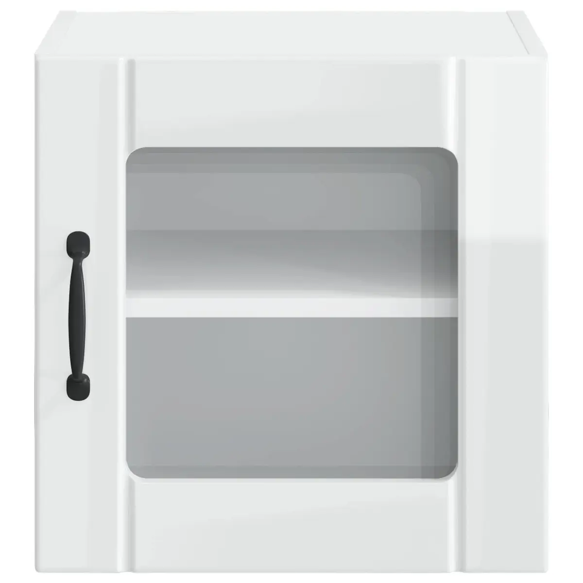 High Gloss White Wall Glass Cabinet for Kitchen Storage
