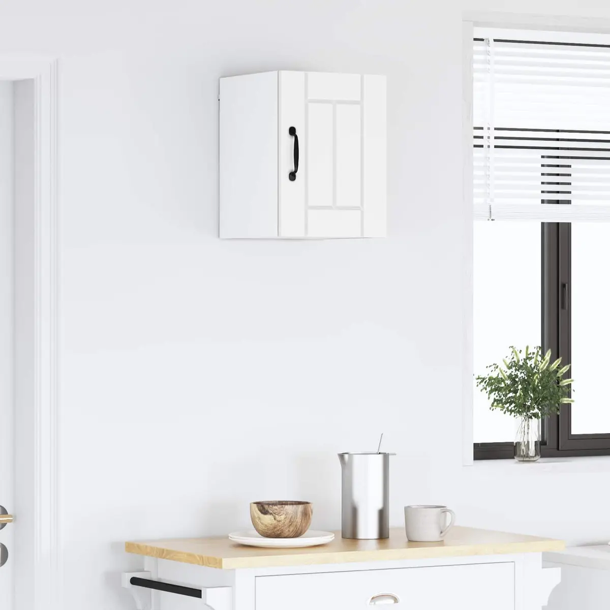 Wall Cabinet Storage Unit White Engineered Wood 30 x 31 x 40 cm