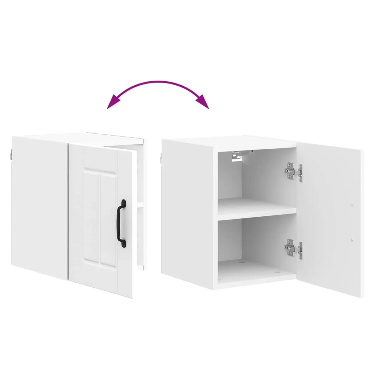 Wall Cabinet Storage Unit White Engineered Wood 30 x 31 x 40 cm