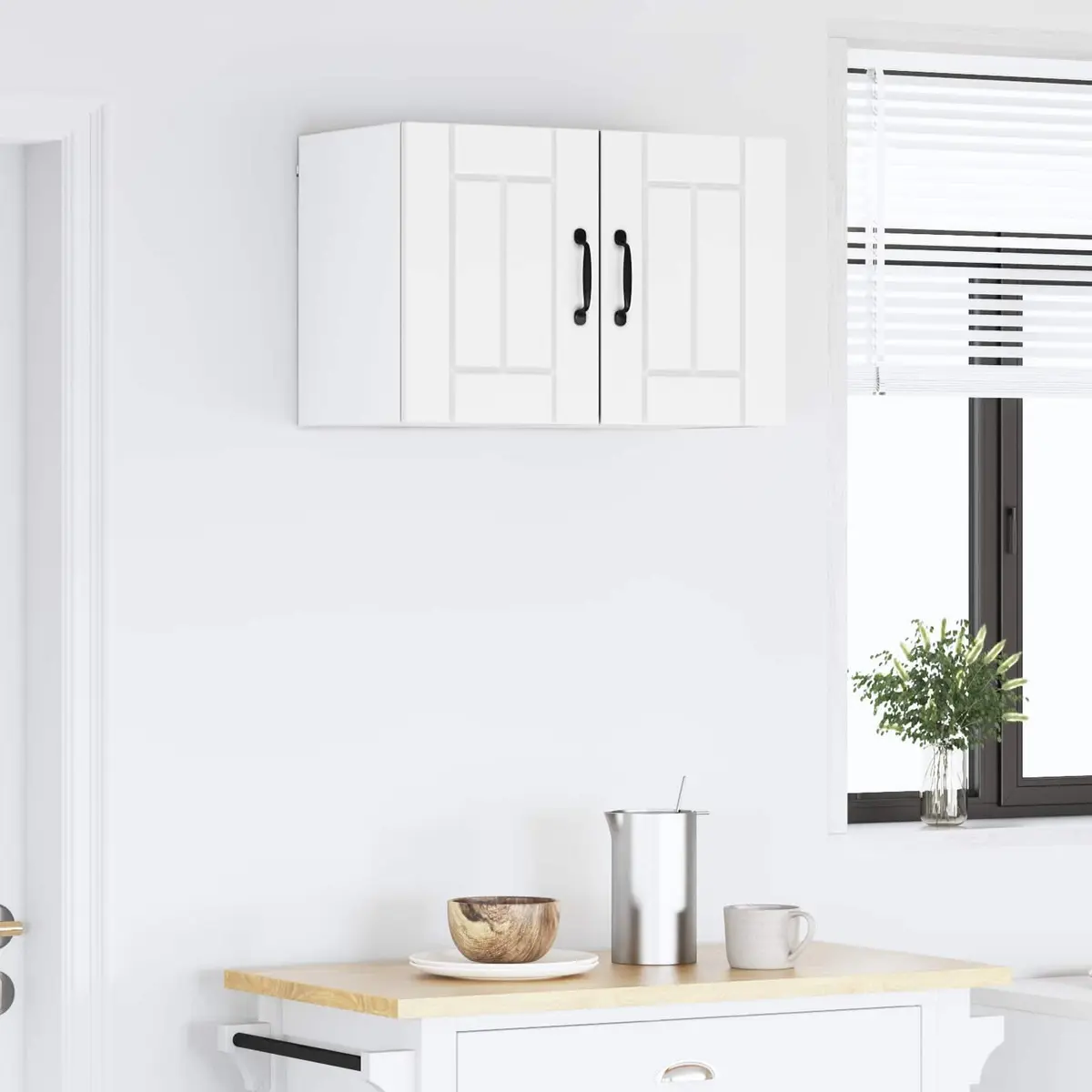 Wall Cabinet Modern White Engineered Wood 30x31x40cm