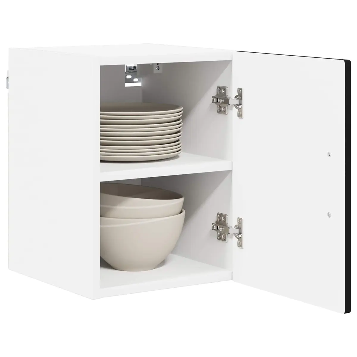 Black Wall Cabinet Storage Unit for Kitchen