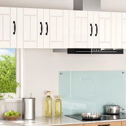 High Gloss White Wall Cabinet Set for Kitchen Storage