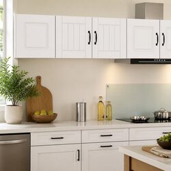 Contemporary White Engineered Wood Wall Cabinet