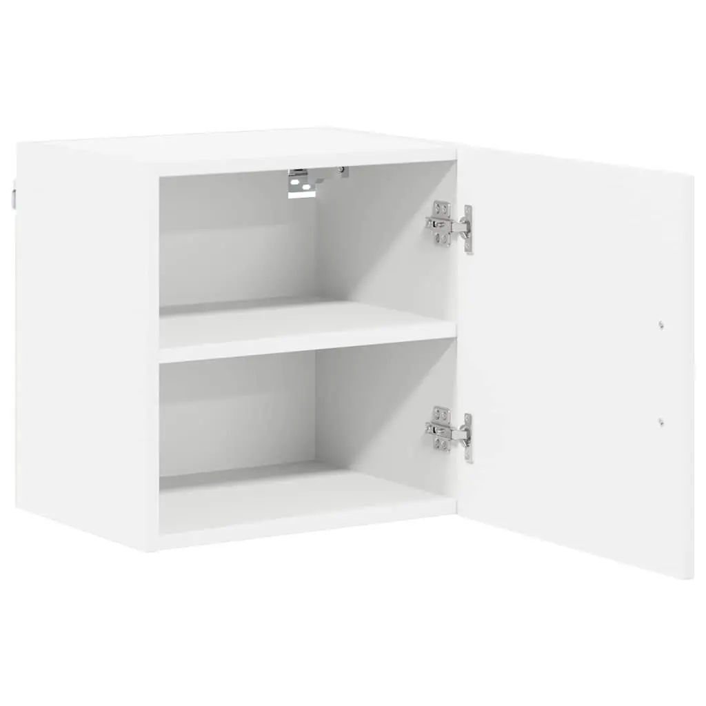 Wall Cabinet Contemporary White Engineered Wood 40 x 31 x 40 cm