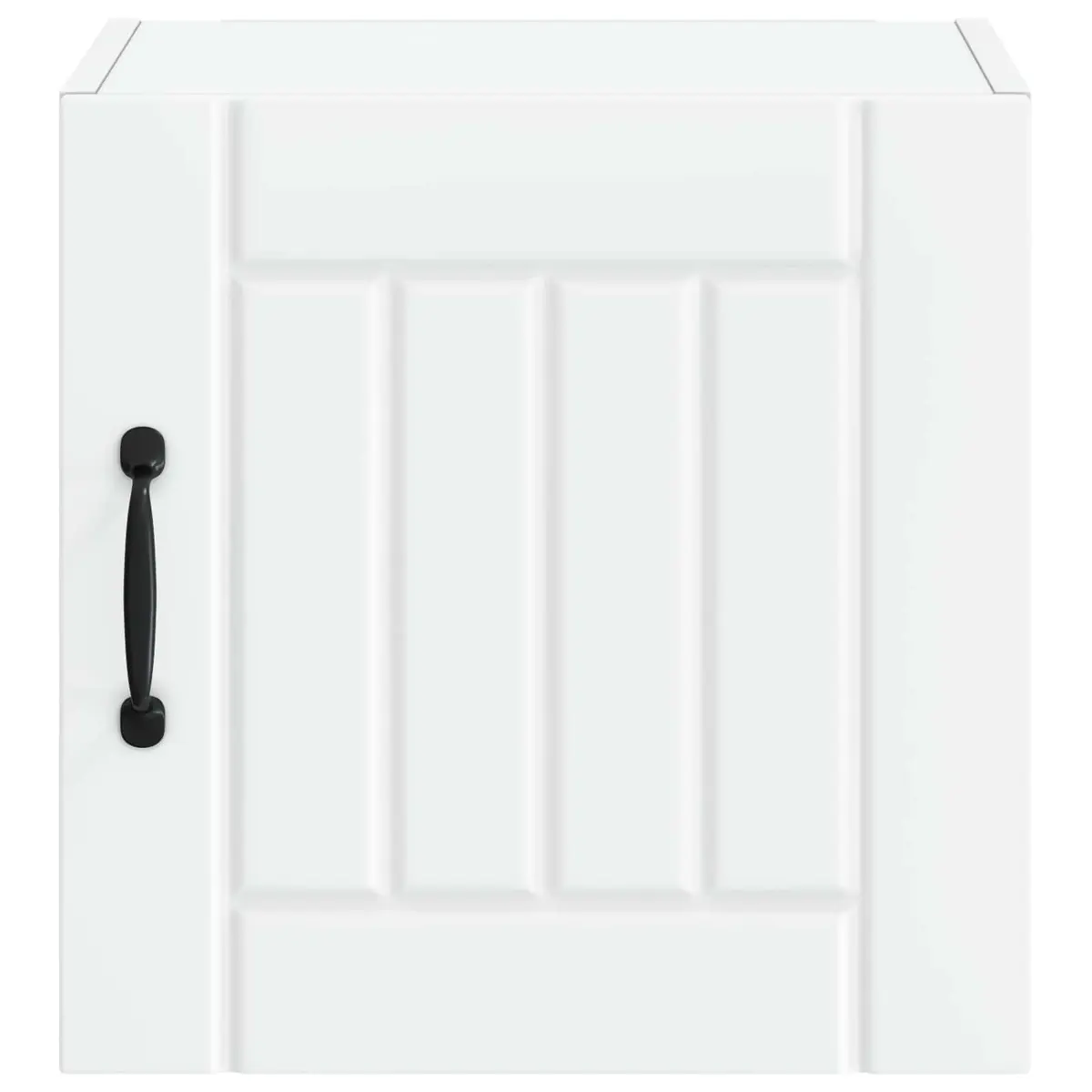 Wall Cabinet 2 Pieces White Engineered Wood Kitchen Storage Modern Rectangular