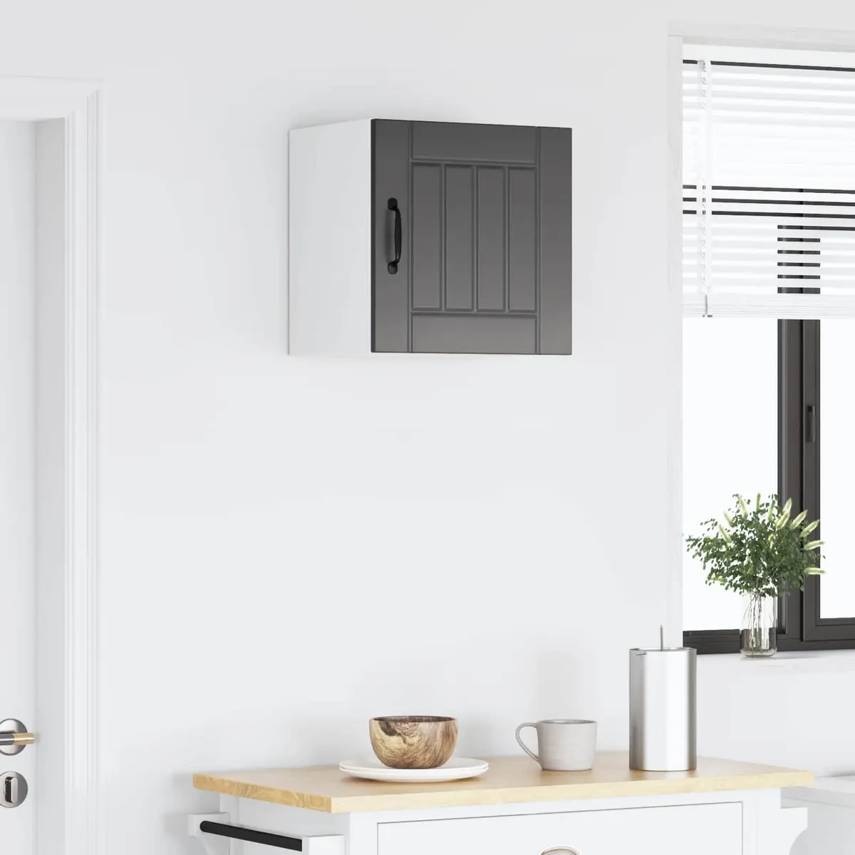 Wall Cabinet Modern Black 40 x 31 x 40 cm Engineered Wood