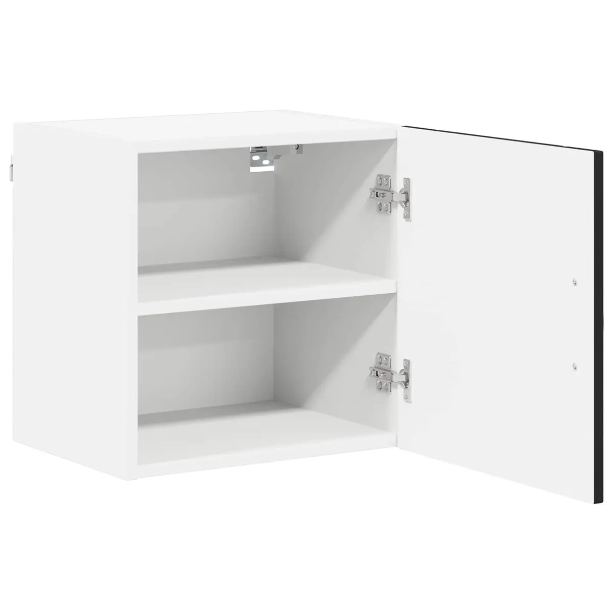 Black Wall Cabinet Set in Engineered Wood for Kitchen
