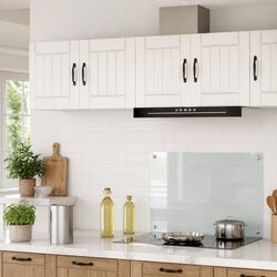 High Gloss White 2-Piece Wall Cabinet Set for Kitchen
