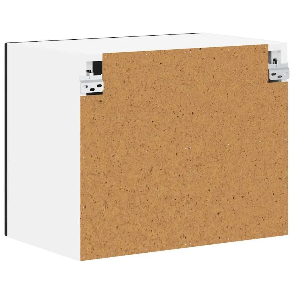 Black Engineered Wood Wall Cabinet Set for Kitchens