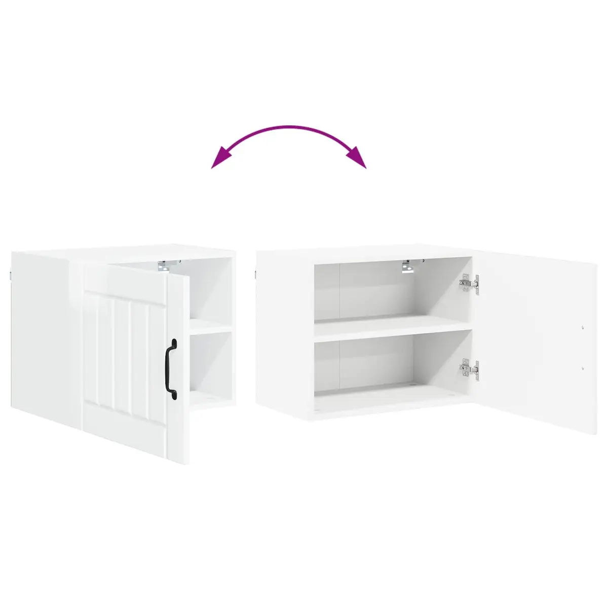 Wall Cabinet High Gloss White Engineered Wood Kitchen