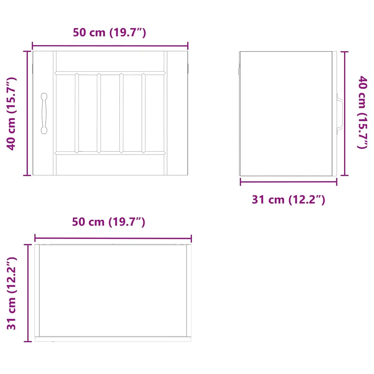 Wall Cabinet High Gloss White Engineered Wood Kitchen