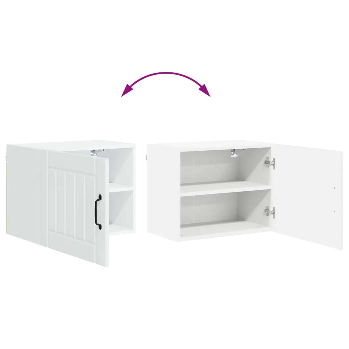High Gloss White Wall Cabinets for Kitchen Storage