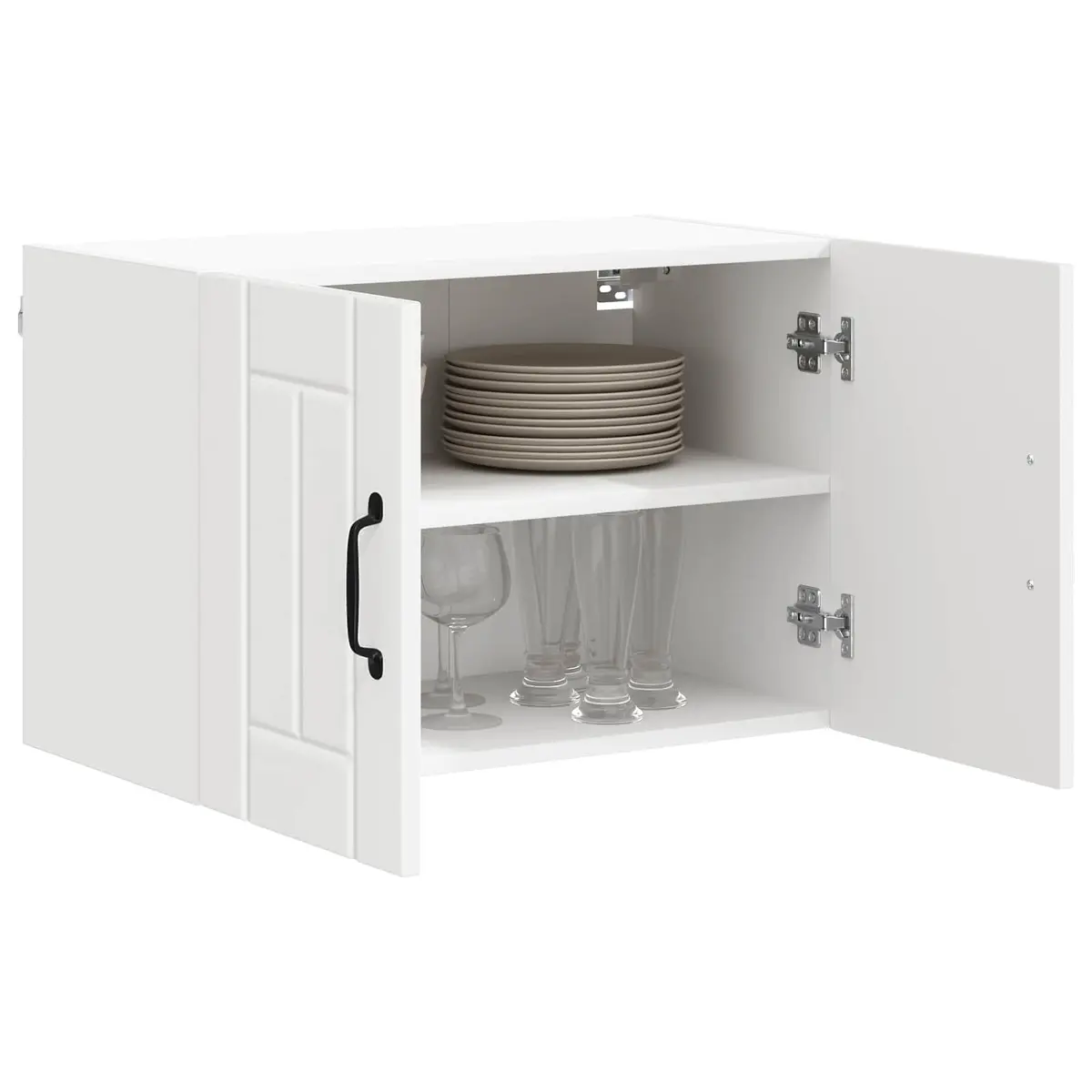 White Modern Wall Cabinet 60 x 31 x 40 cm Engineered Wood