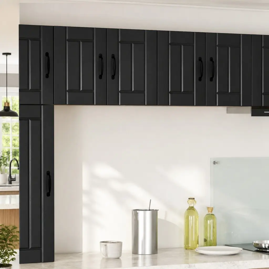 Black Wall Cabinet for Kitchen Storage