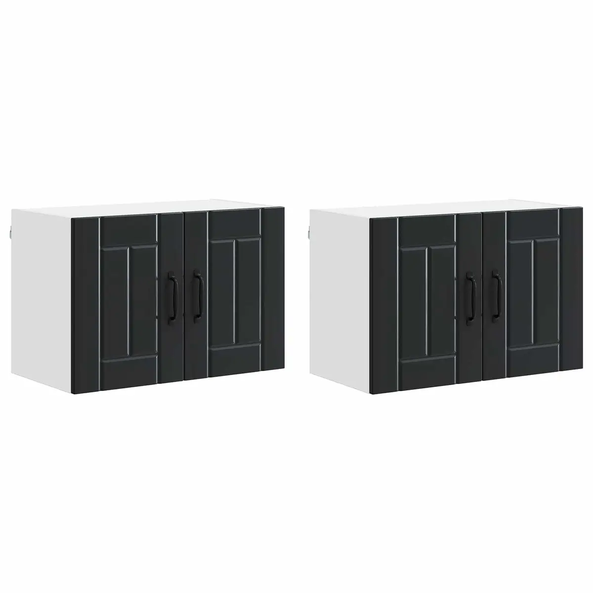 Black Wall Cabinet for Kitchen Storage