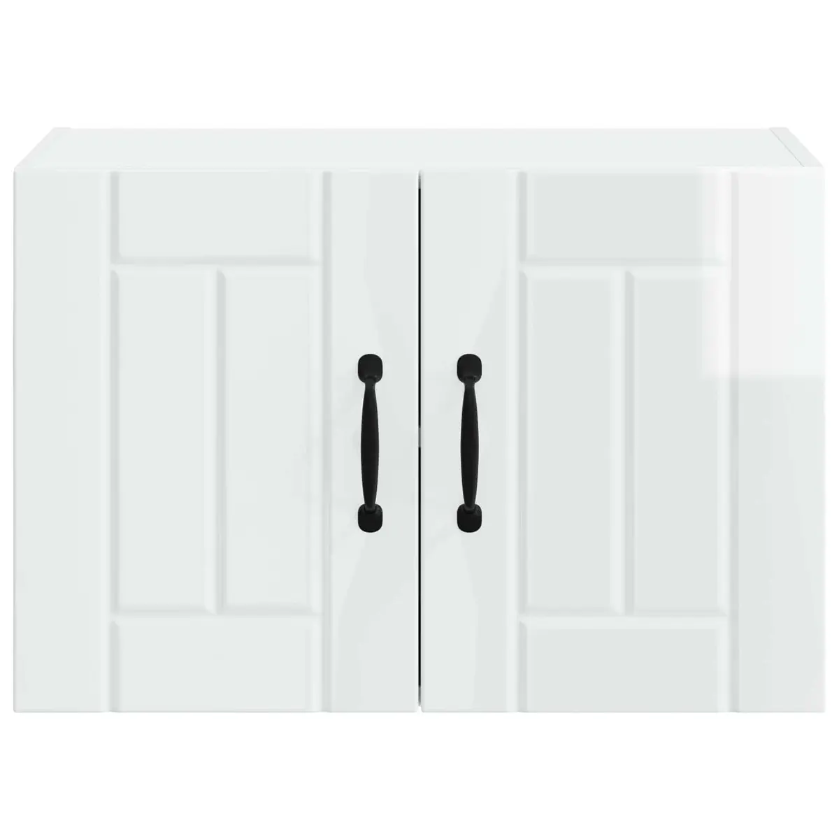 High Gloss White Wall Cabinet Set for Kitchen Storage