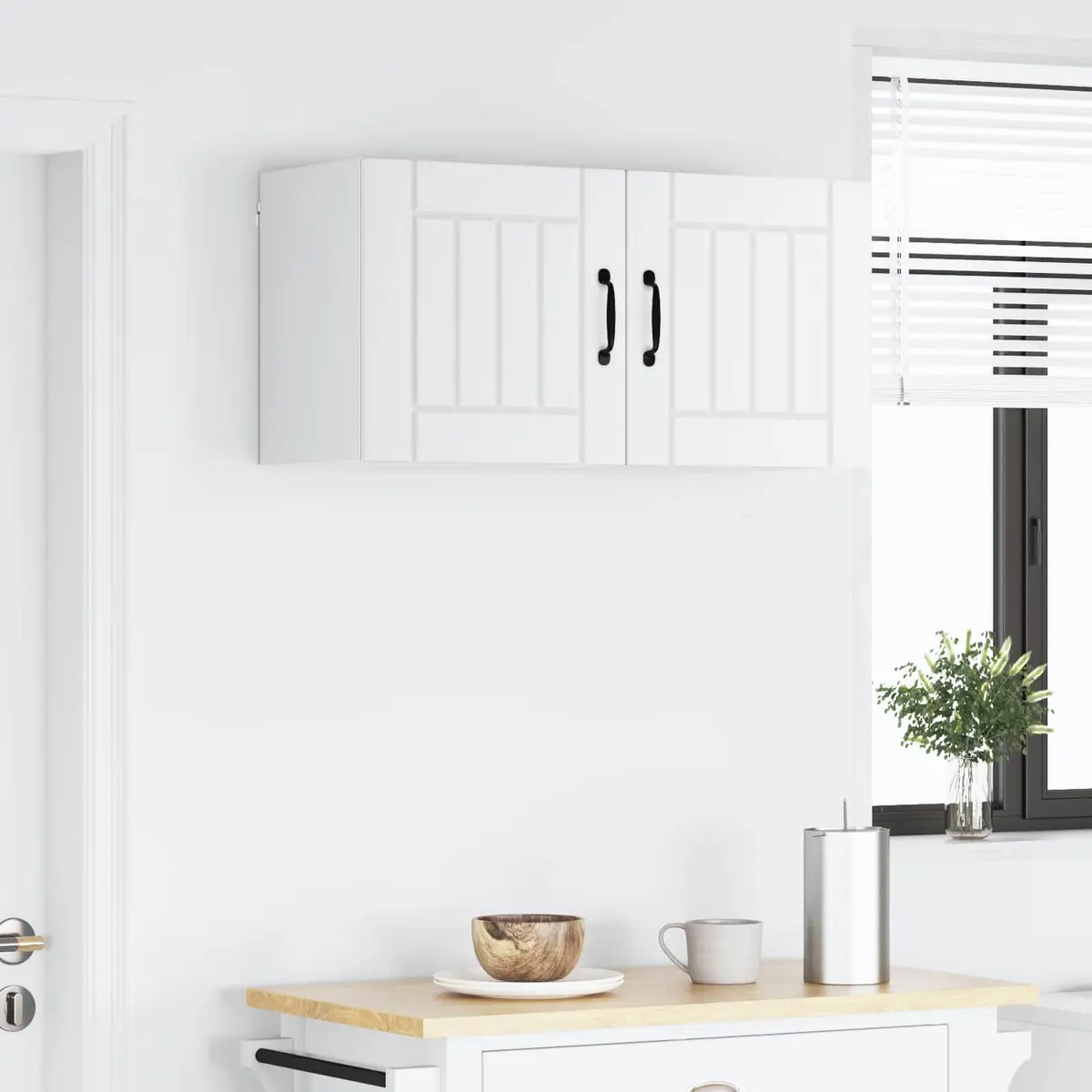 Wall Cabinet Modern White 80x31x40cm Engineered Wood