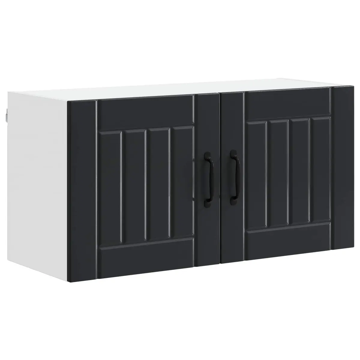 Black Engineered Wood Kitchen Wall Cabinet 80 x 31 x 40 cm