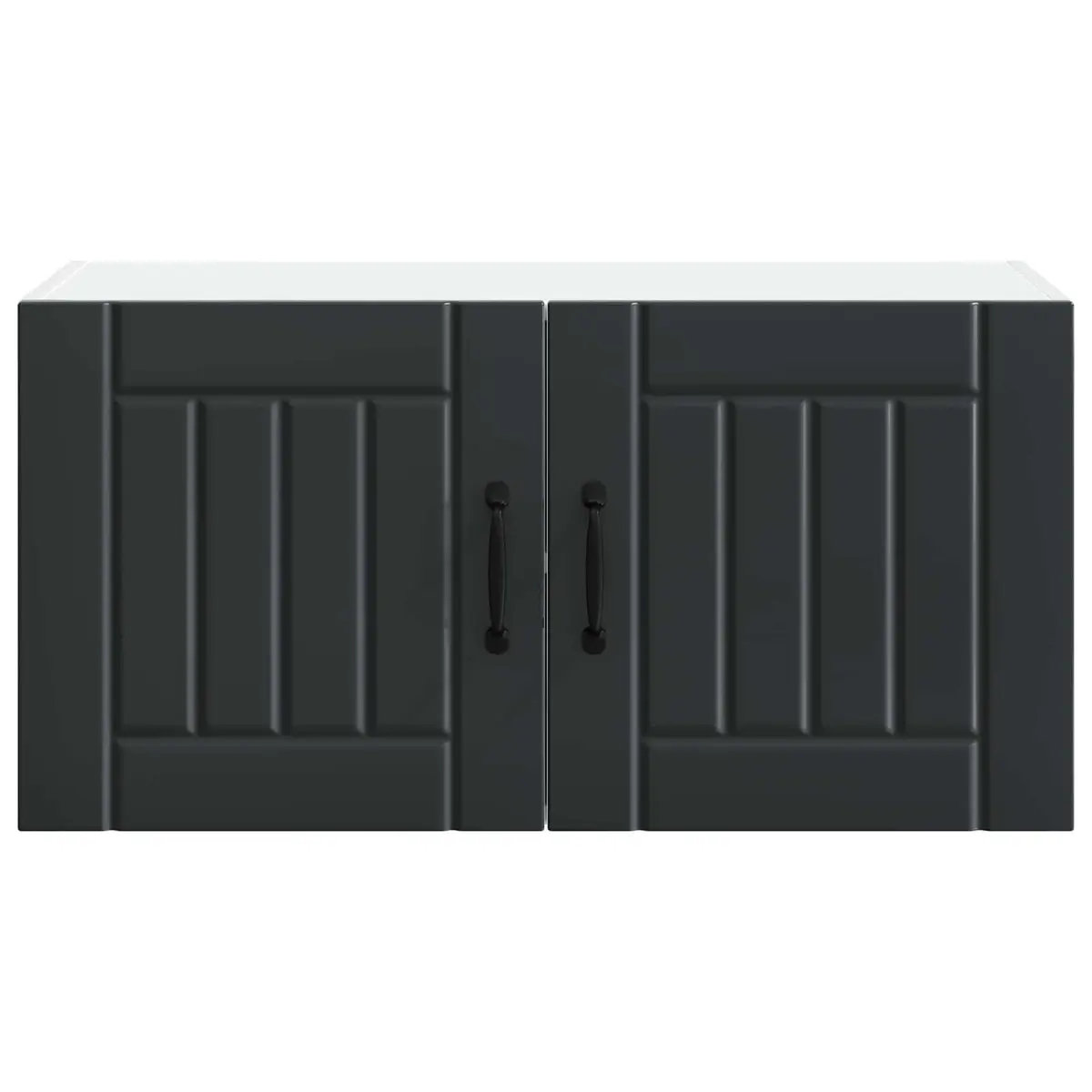 Black Engineered Wood Kitchen Wall Cabinet 80 x 31 x 40 cm