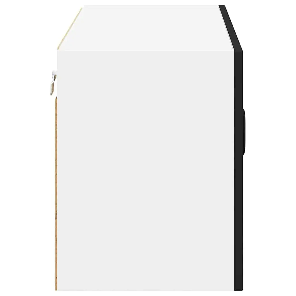Black Engineered Wood Kitchen Wall Cabinet 80 x 31 x 40 cm
