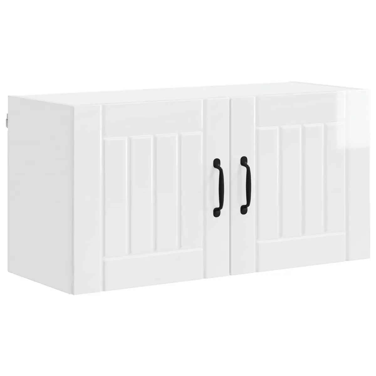 High Gloss White Wall Cabinet with Dishwasher Panel