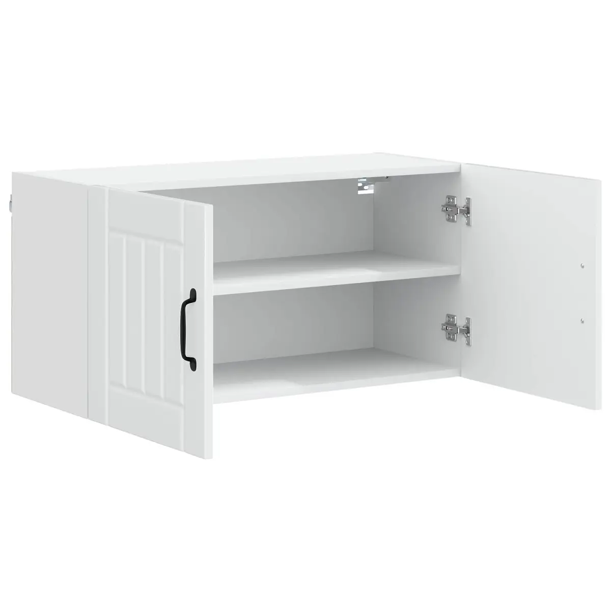 High Gloss White Wall Cabinet with Dishwasher Panel