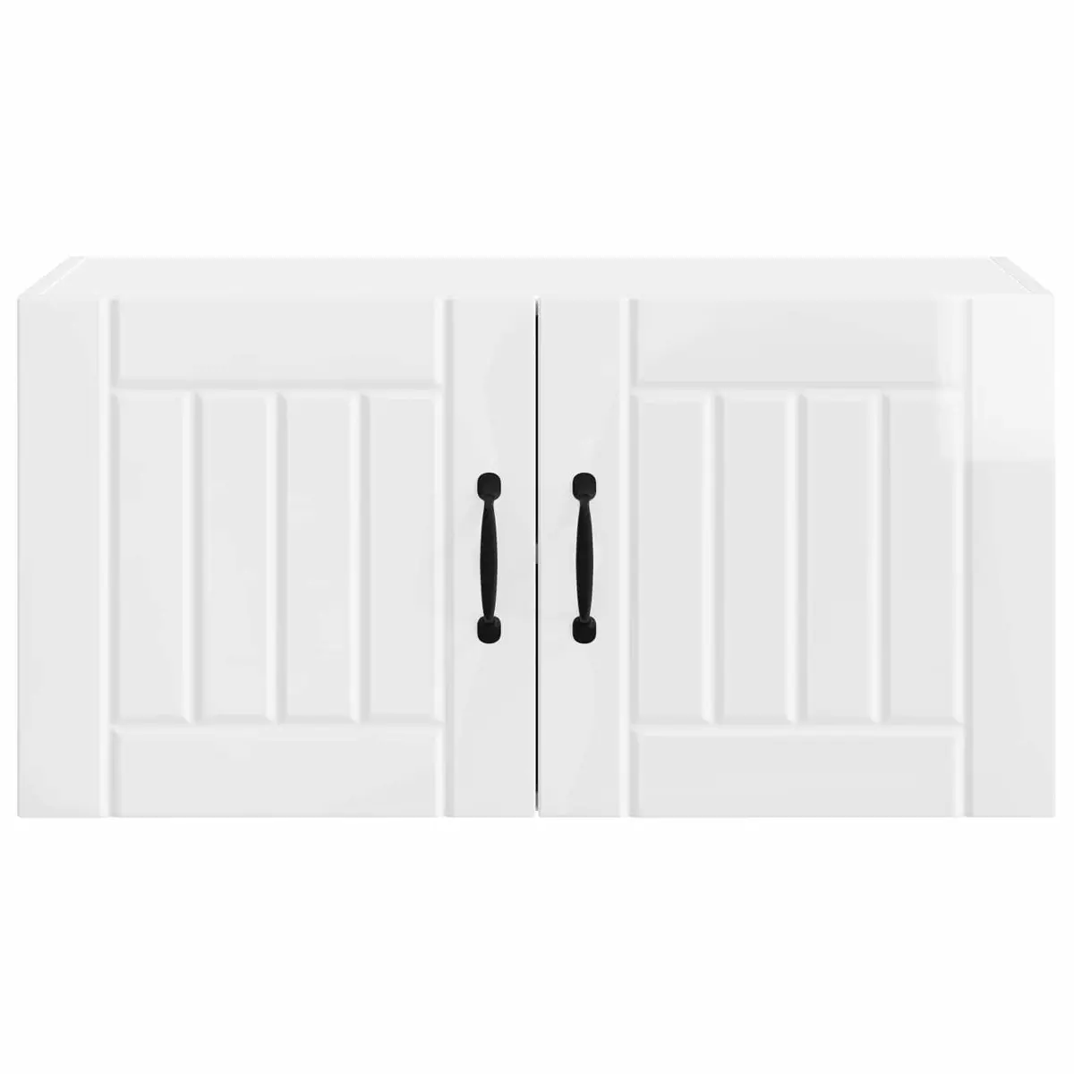 High Gloss White Wall Cabinet with Dishwasher Panel