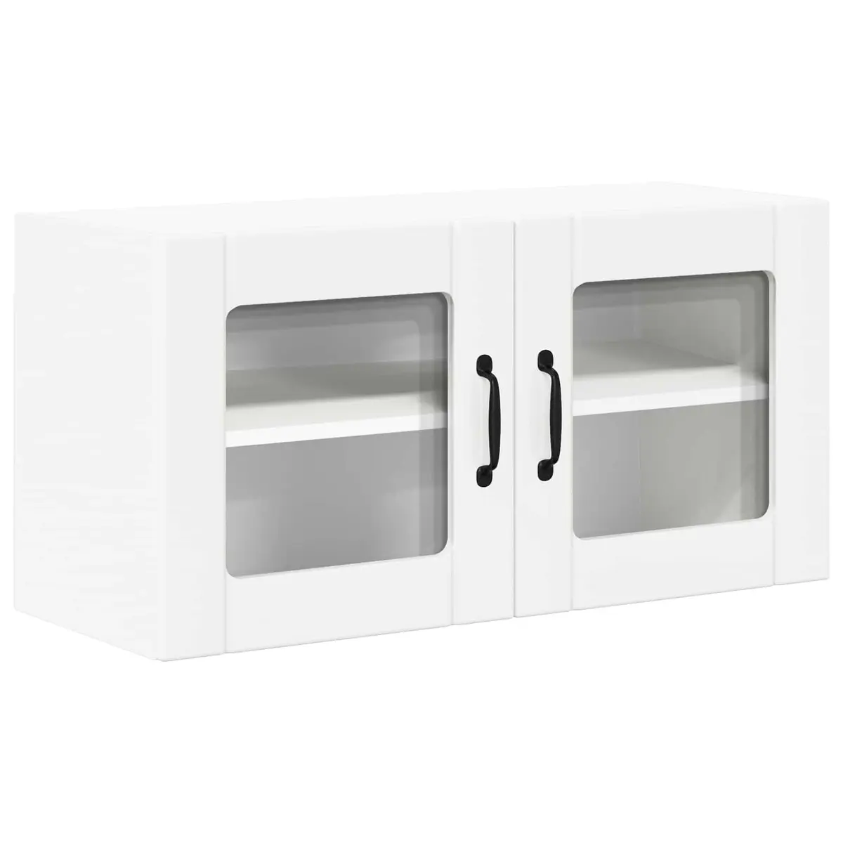 White Wall Glass Cabinet for Kitchen Storage