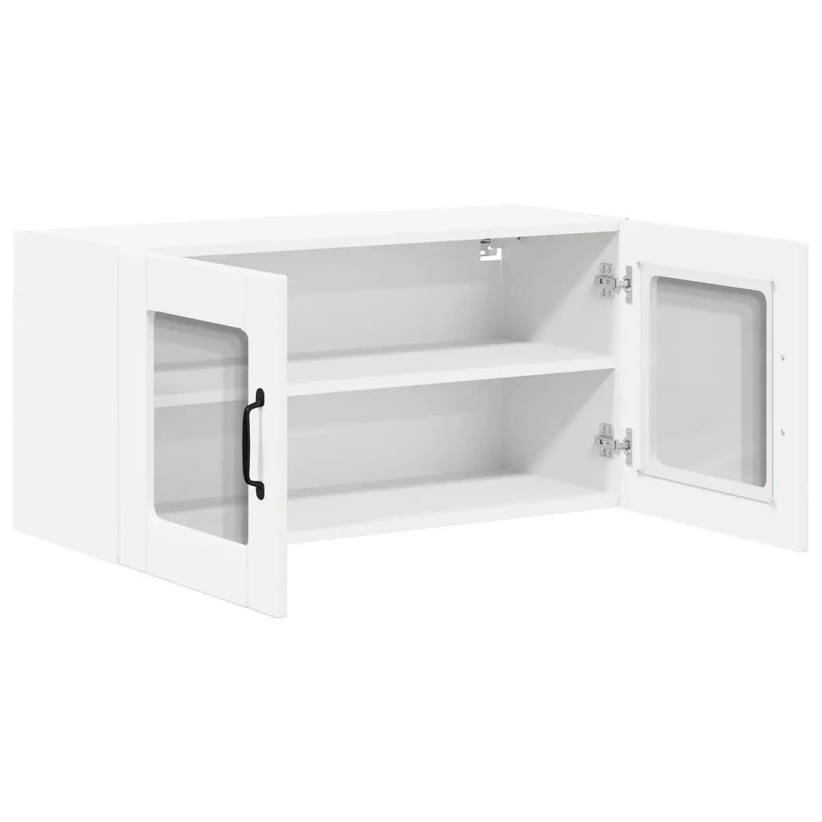 White Wall Glass Cabinet for Kitchen Storage