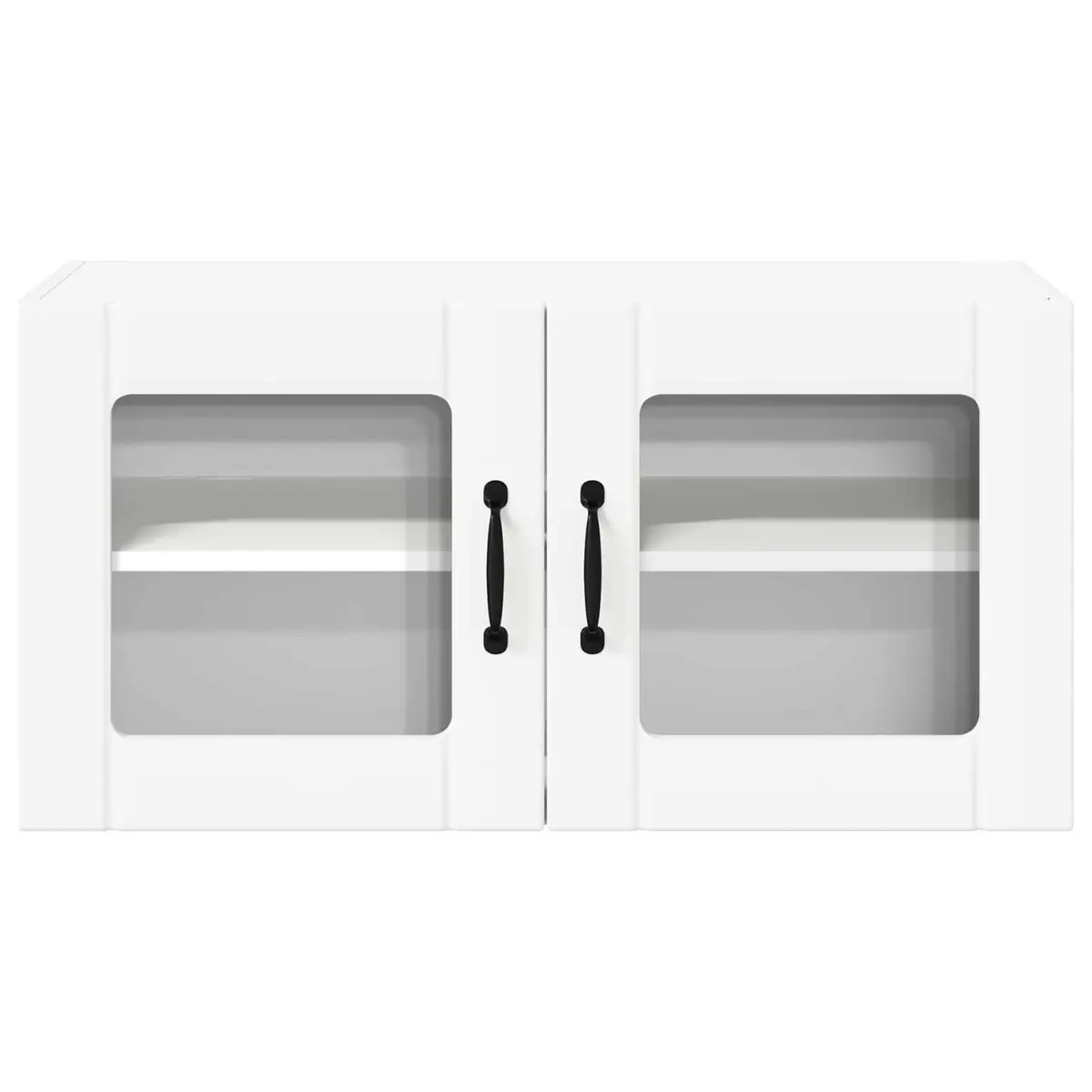 White Wall Glass Cabinet for Kitchen Storage
