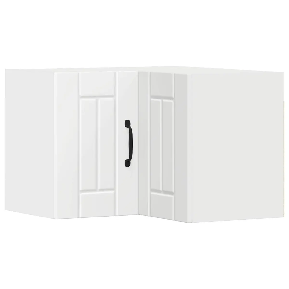 Corner Wall Cabinet White Engineered Wood 57x57x40cm
