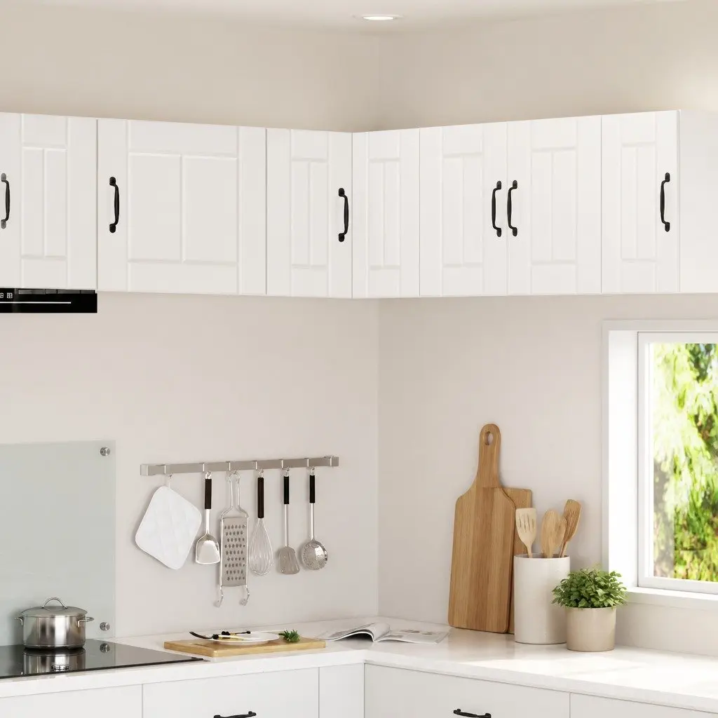 High Gloss White Corner Wall Cabinet for Kitchen