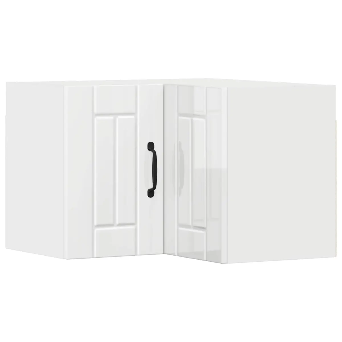 High Gloss White Corner Wall Cabinet for Kitchen