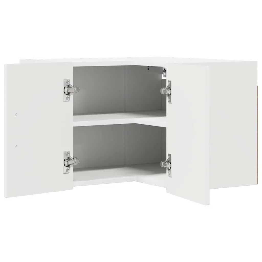 High Gloss White Corner Wall Cabinet for Kitchen