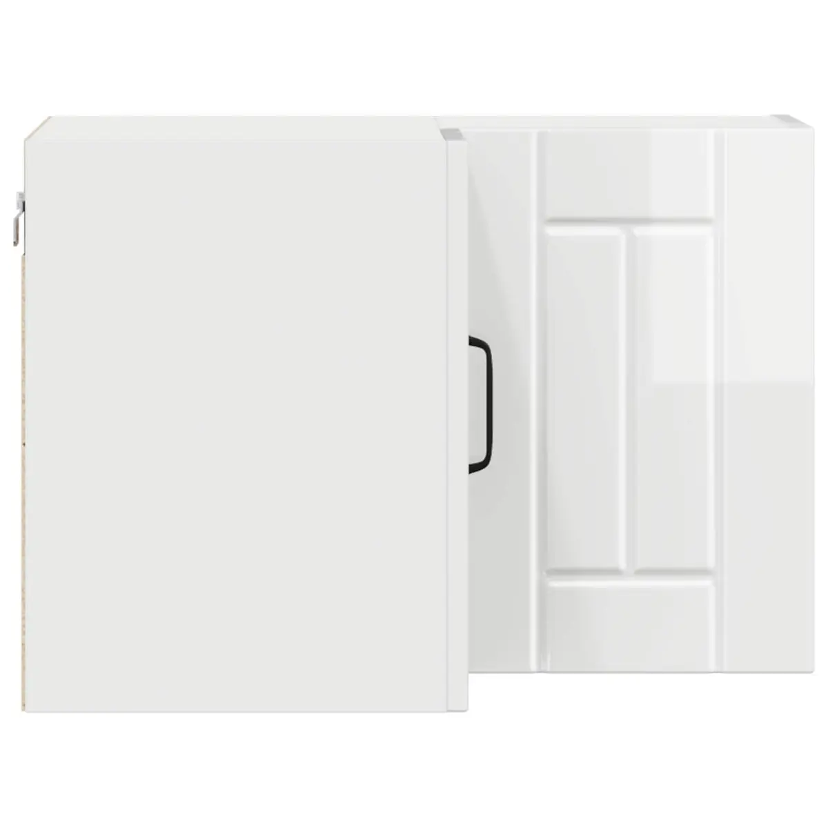High Gloss White Corner Wall Cabinet for Kitchen