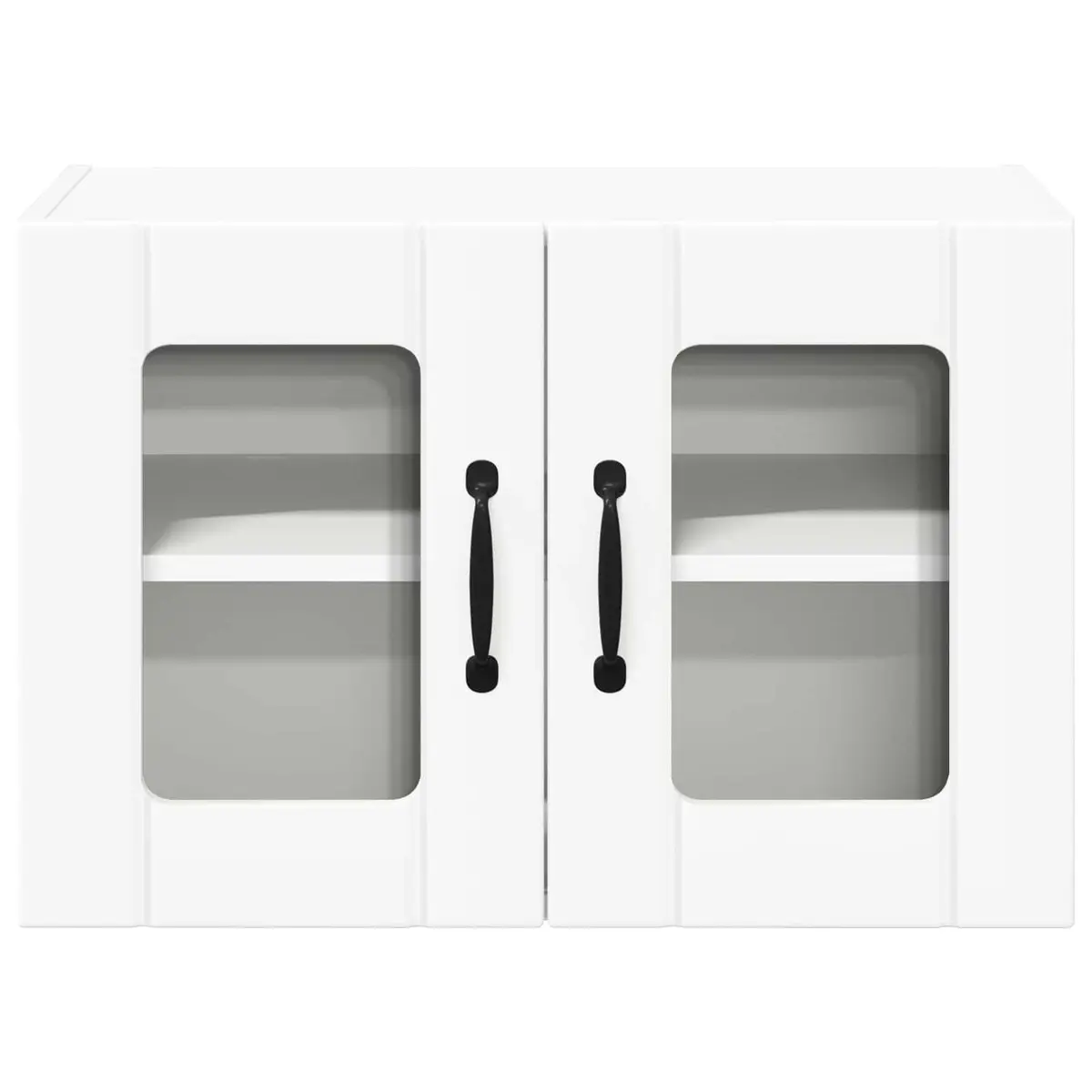 White Glass Wall Cabinet for Kitchen Storage 60x31x40cm