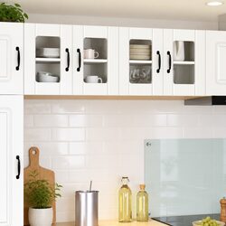 White Modern Wall Glass Cabinet for Stylish Storage