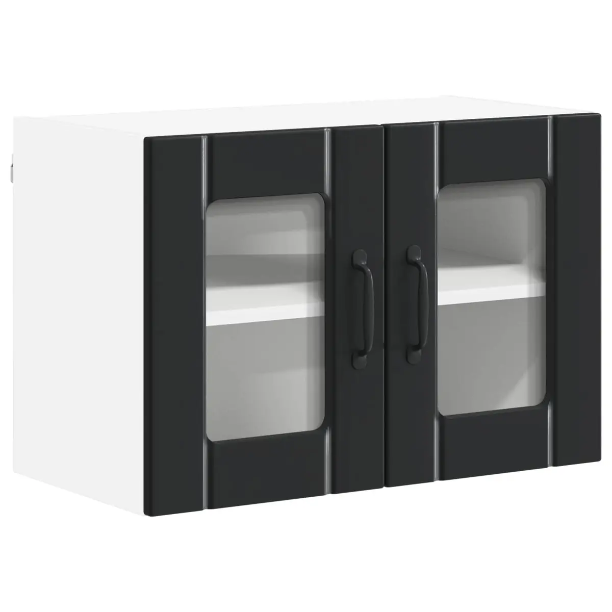 Black Wall Glass Cabinet for Kitchen Storage