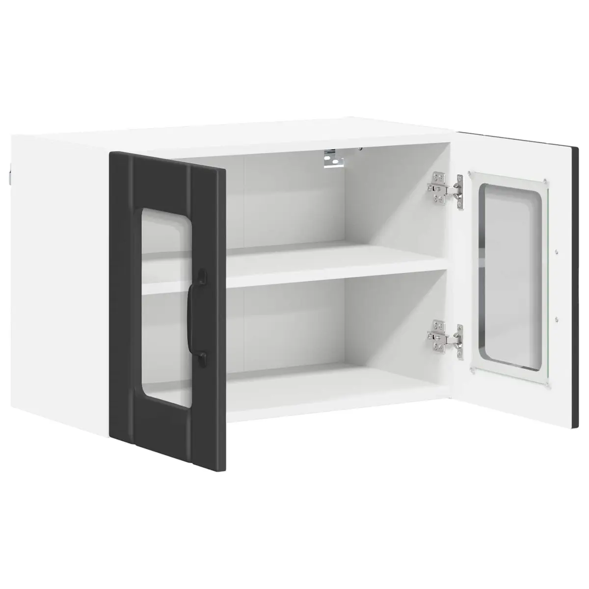 Black Wall Glass Cabinet for Kitchen Storage
