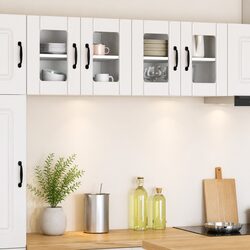 High Gloss White Glass Cabinet for Kitchen Storage