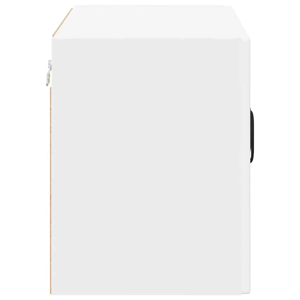 Wall Glass Cabinet 2 Pieces High Gloss White Kitchen Storage Furniture Cupboard