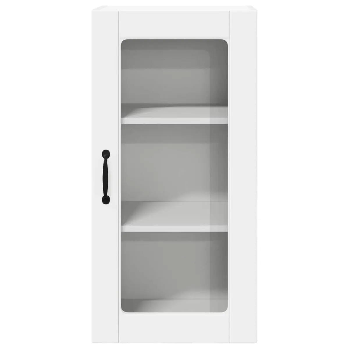 Wall Glass Cabinet White Modern Kitchen Storage 40 x 31 x 80 cm Engineered Wood