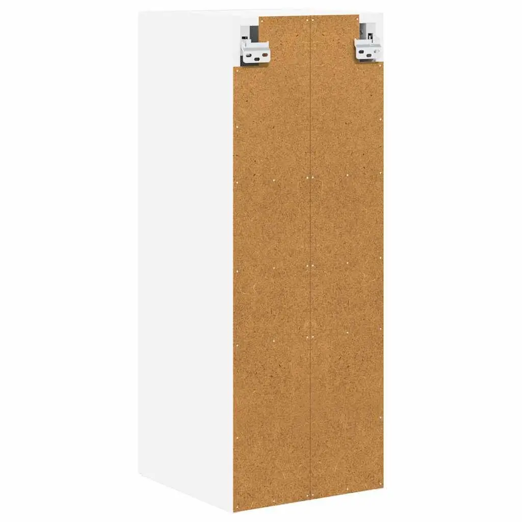 Wall Cabinet White Modern 30 x 31 x 80 cm Engineered Wood