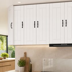 Stylish White Wall Cabinet for Kitchen Storage 30 x 31 x 80 cm