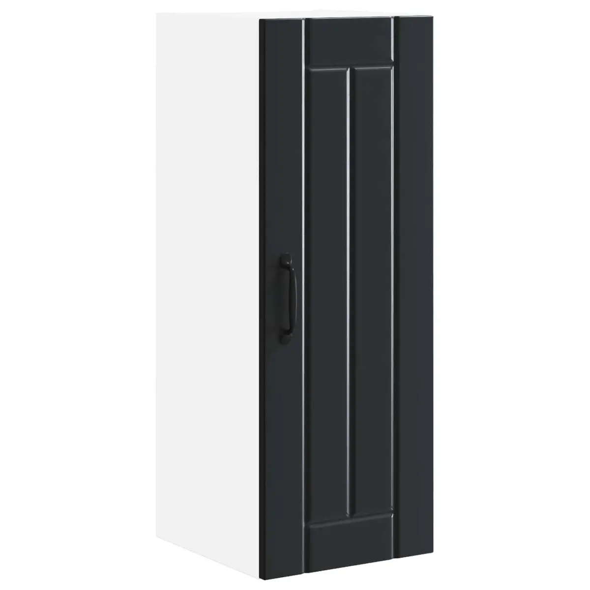 Black Wall Cabinet Set for Kitchen Storage 30 x 31 x 80 cm