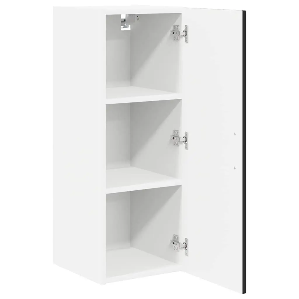 Black Wall Cabinet Set for Kitchen Storage 30 x 31 x 80 cm