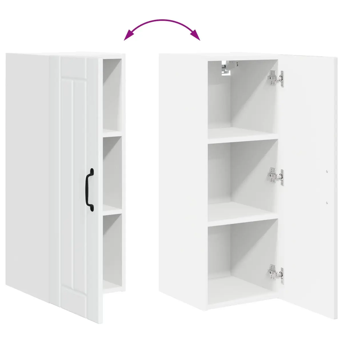 High Gloss White Wall Cabinet for Kitchen Storage