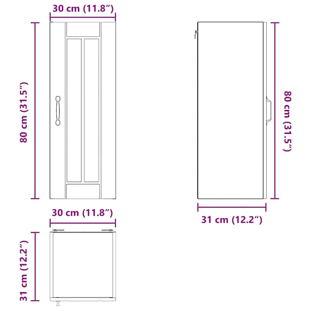 High Gloss White Wall Cabinet for Kitchen Storage