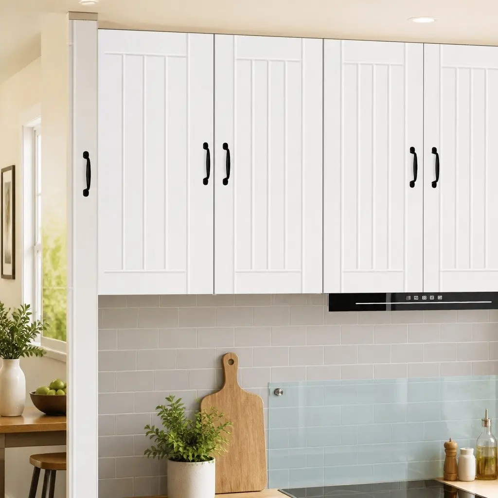 White Wall-Mounted Kitchen Storage Cabinet