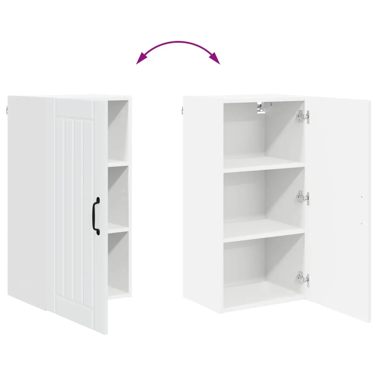 White Wall-Mounted Kitchen Storage Cabinet
